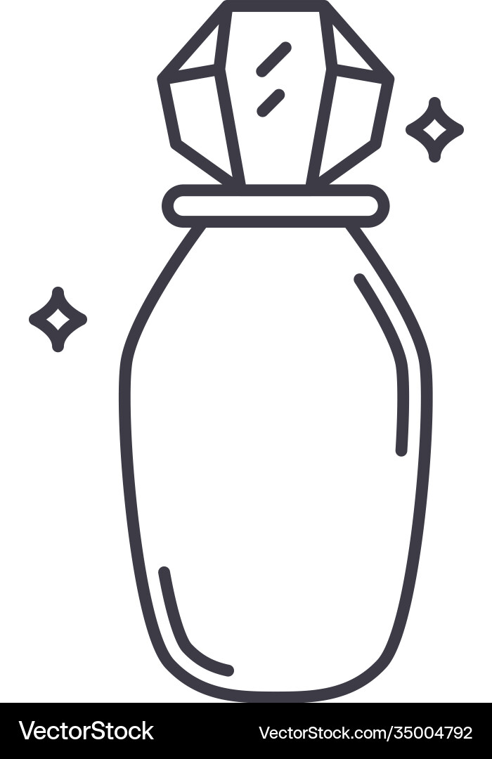 Elixir bottle icon linear isolated Elixir bottle icon linear isolated vector image