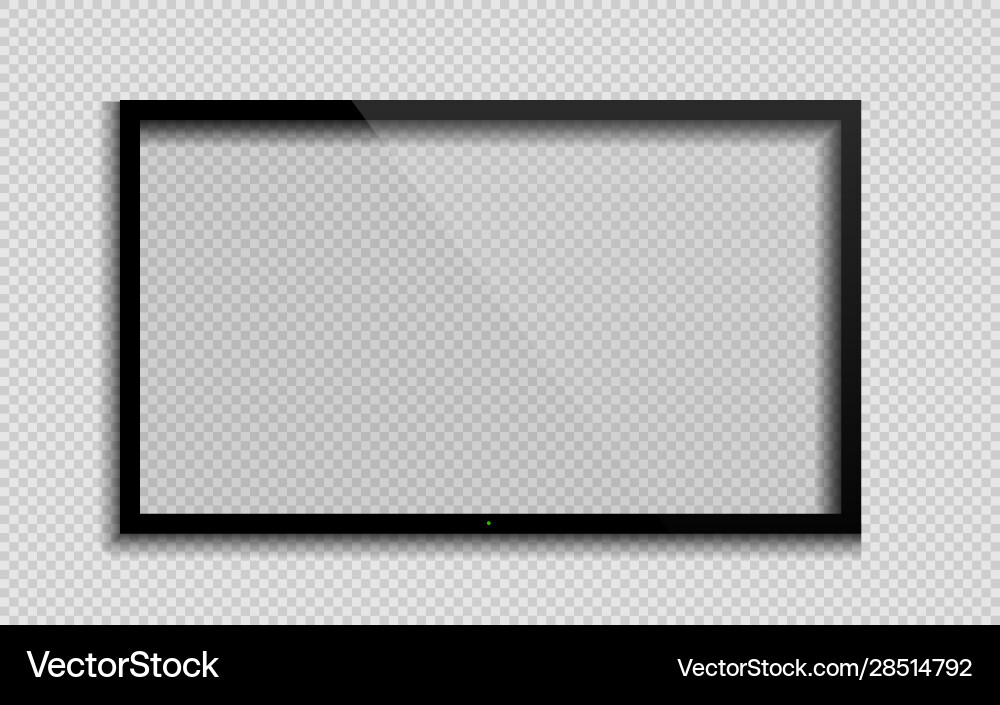 Empty tv frame with reflection and transparency Empty tv frame with reflection and transparency vector image
