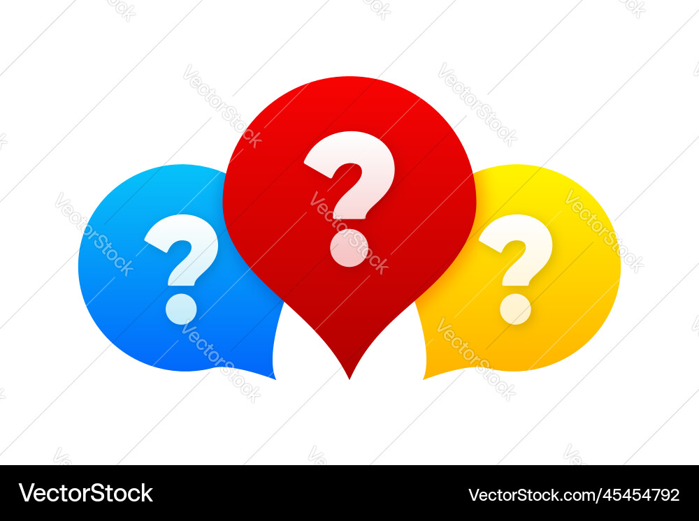 Faq concept banner with question marks searching Faq concept banner with question marks searching vector image