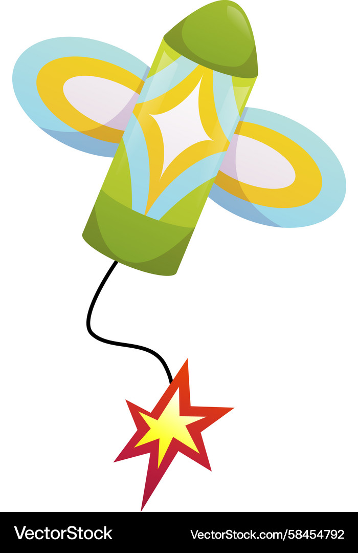 Firecracker with Burning Flame Vector Image