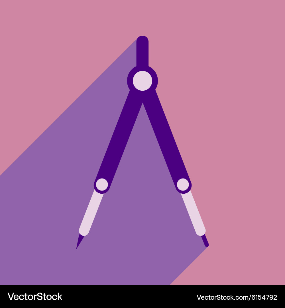 Flat with shadow icon and mobile application vector image