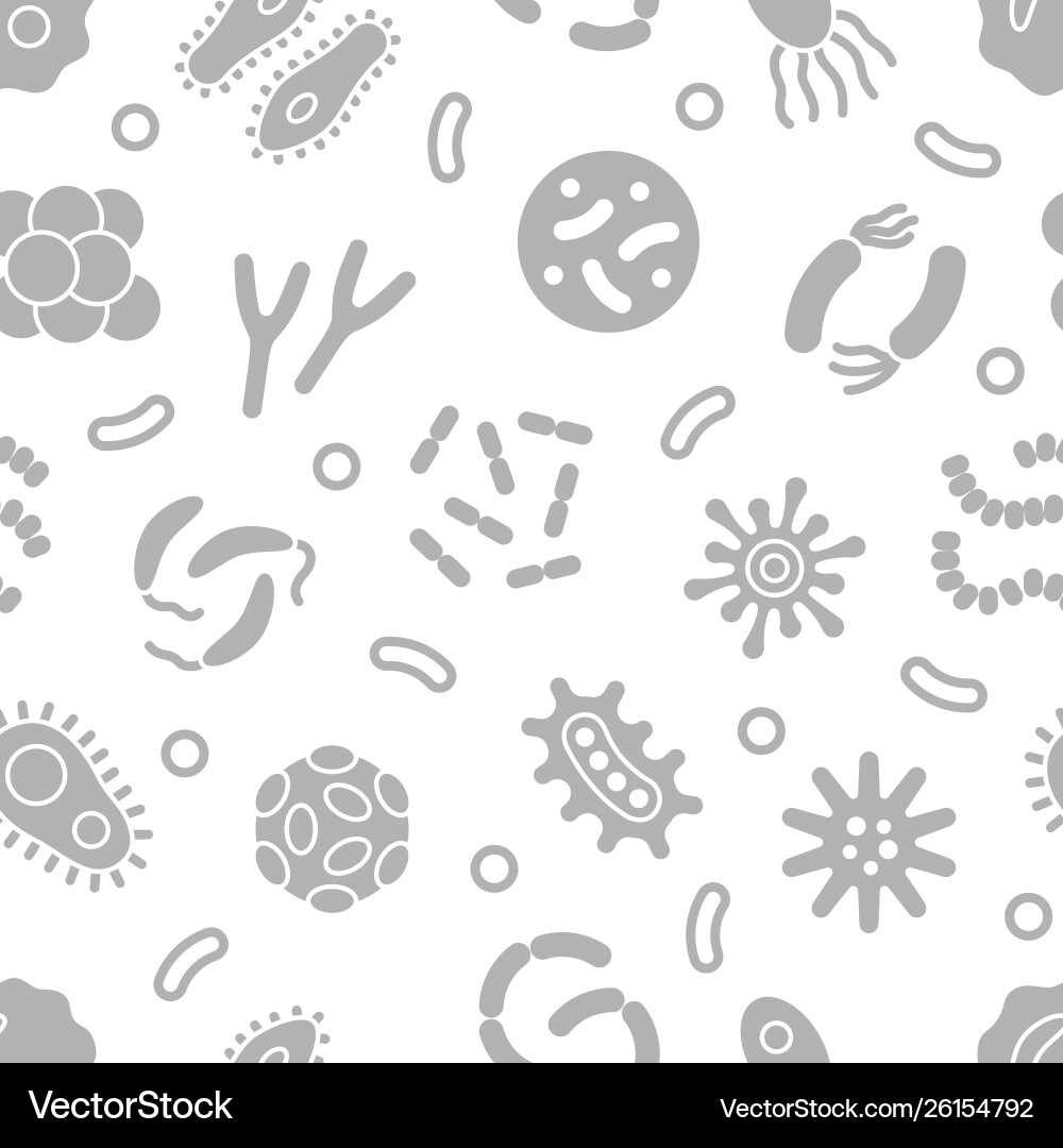 Microbe and Bacteria Pattern vector image