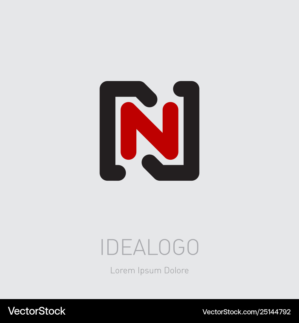 N and initial logo nn - design element or icon N and initial logo nn - design element or icon vector image