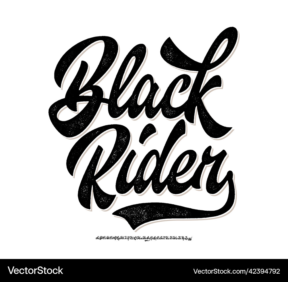Original brush script font retro typeface vector image