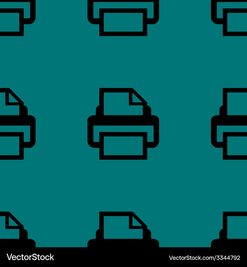 Printer web icon flat design seamless pattern vector image