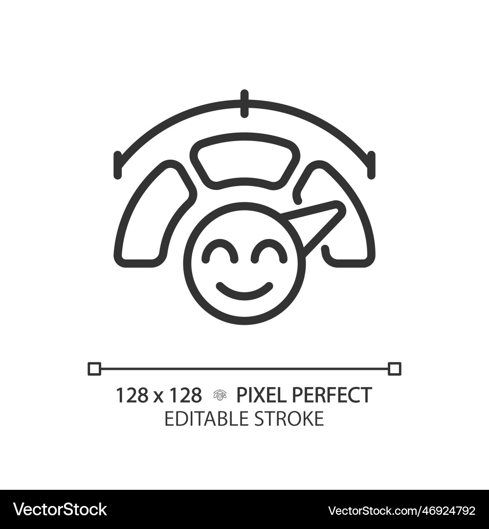 Rating scale pixel perfect linear icon Vector Image