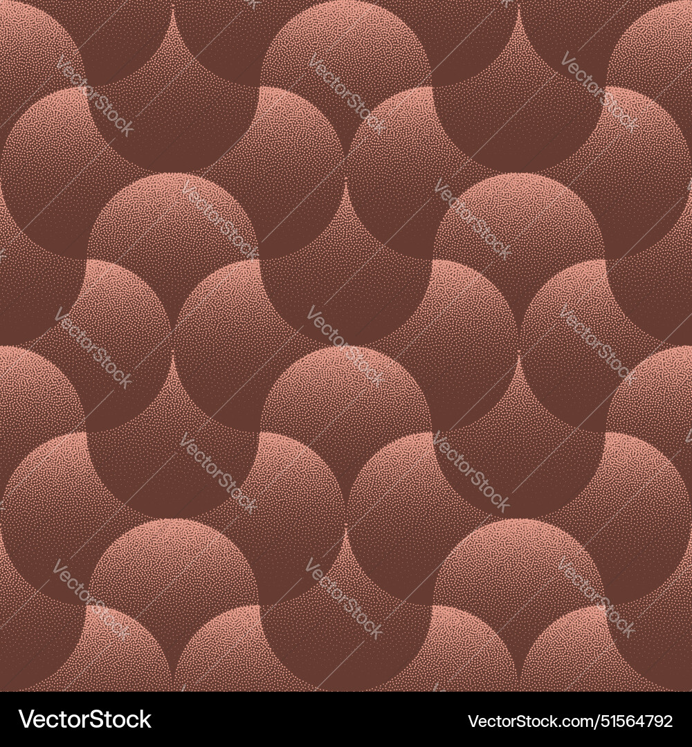 Retro Boho Pattern - Brown Circles vector image