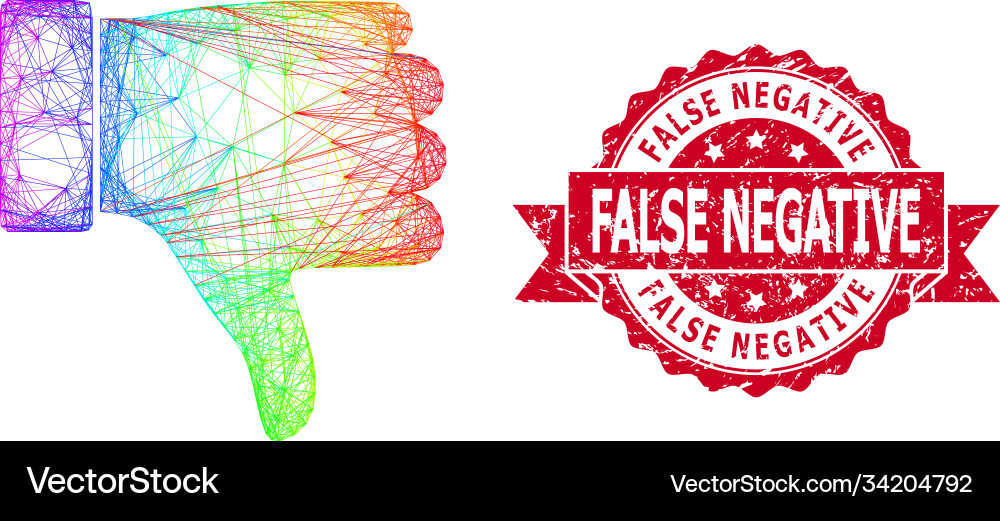 Rubber false negative seal and spectrum network Rubber false negative seal and spectrum network vector image