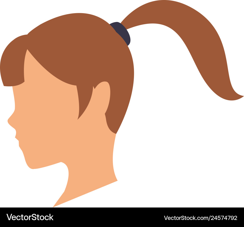 Woman faceless head Vector Image