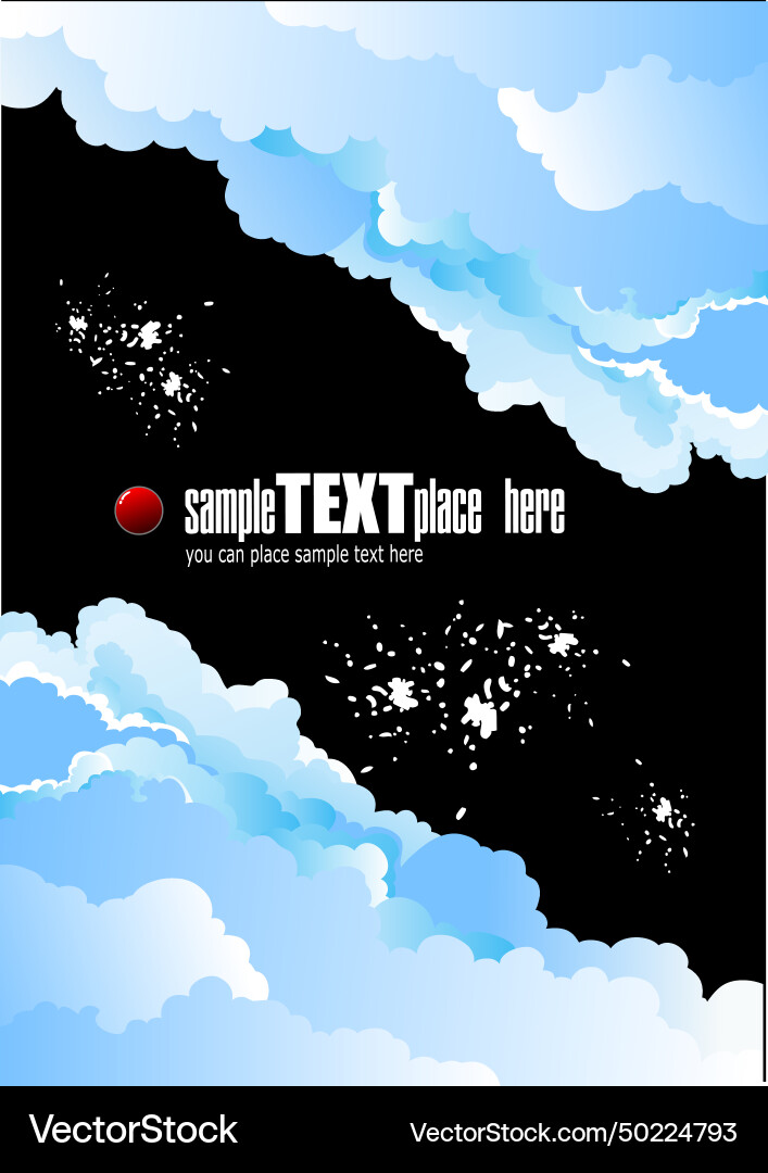 Abstract black background with clouds image color Vector Image
