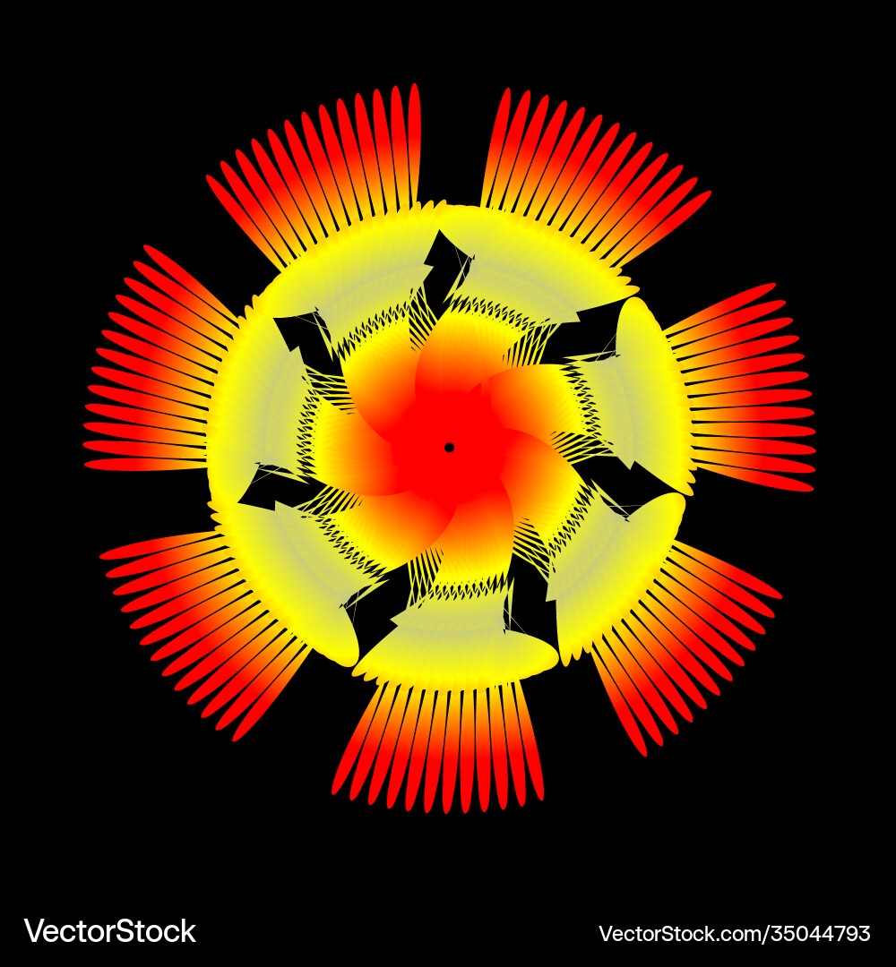 Circular spirograph transition with orange color Circular spirograph transition with orange color vector image