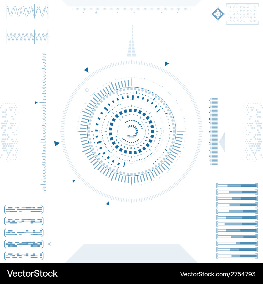 Digital Interface - Tech Screen vector image