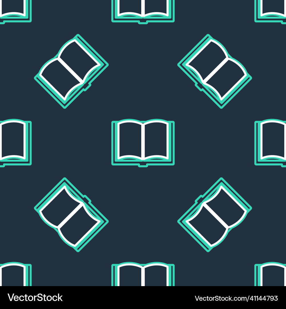 Line open book icon isolated seamless pattern Line open book icon isolated seamless pattern vector image
