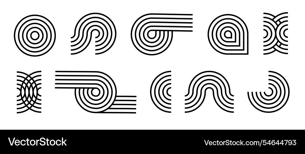 Line pattern abstract shapes geometric elements Line pattern abstract shapes geometric elements vector image