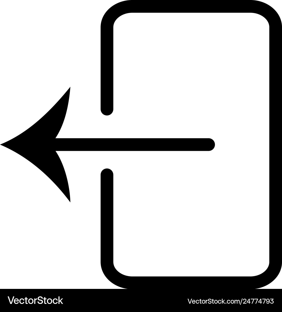 Logout icon exit Vector Image