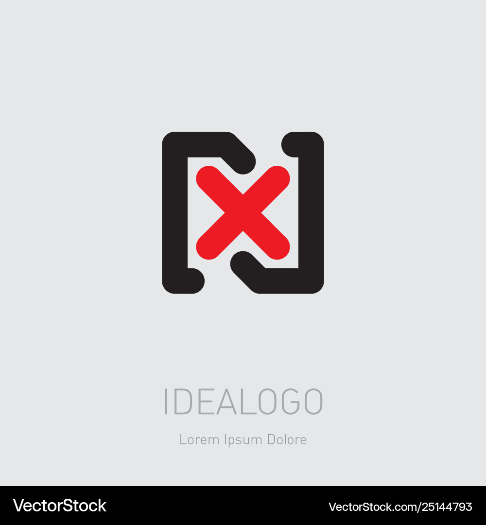 N and x initial logo nx - design element or icon N and x initial logo nx - design element or icon Vector Image