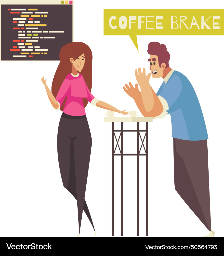 Programmers flat Royalty Free Vector Image - VectorStock