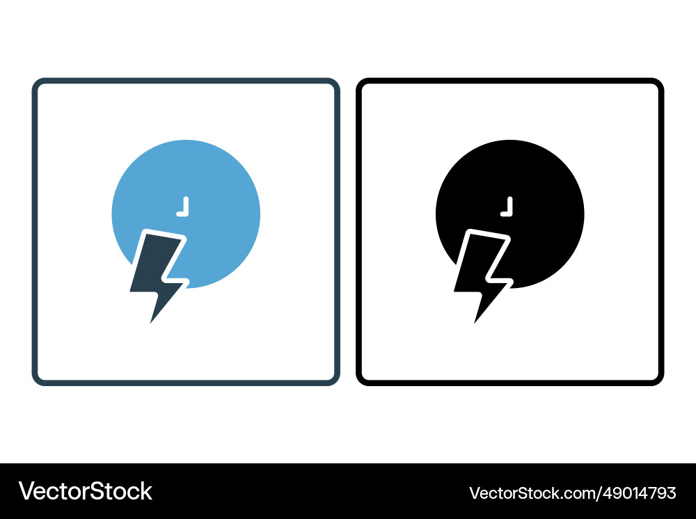 Schnelle Icon-Uhr mit Blitz Schnelle Icon-Uhr mit Blitz vektorbild