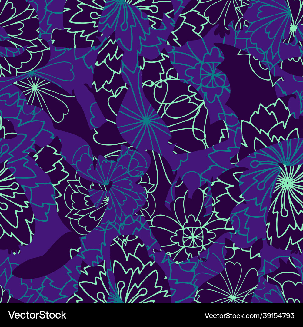Seamless colorful design pattern botanical Seamless colorful design pattern botanical vector image