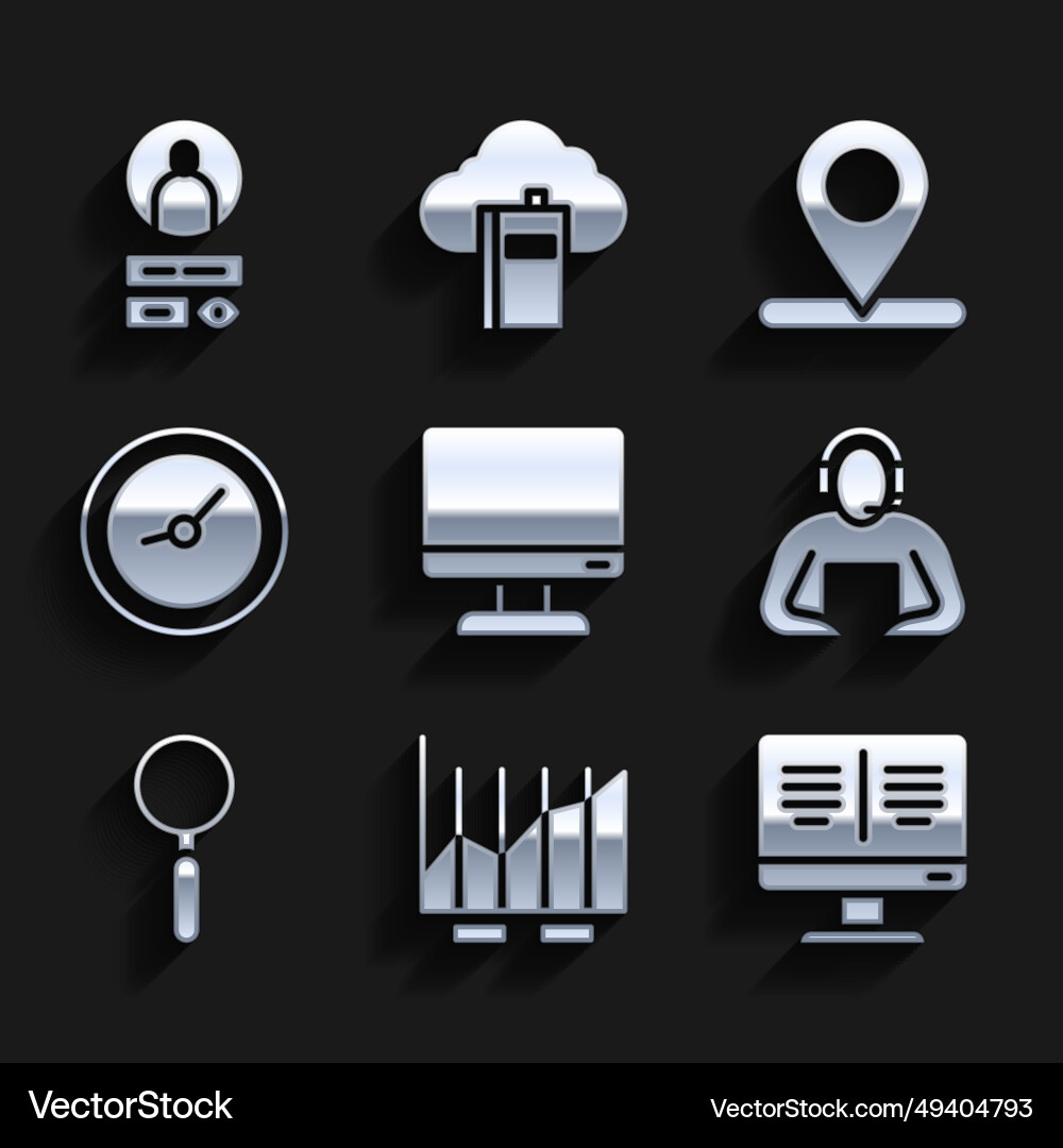 Set computer monitor screen pie chart infographic Set computer monitor screen pie chart infographic vector image