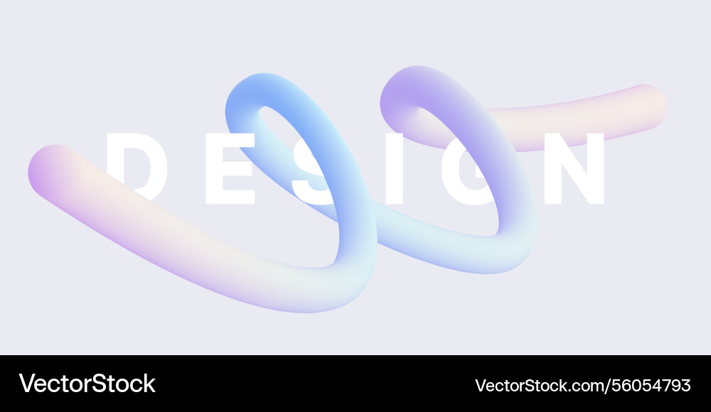 Template with colorful gradient squiggles shapes Vector Image