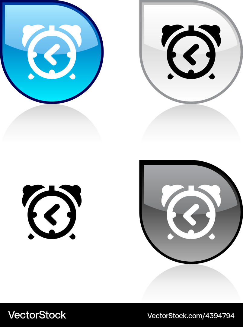 Alarm-clock button vector image