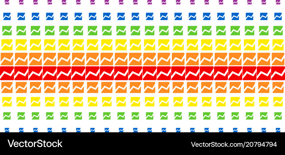 Analytics chart shape halftone spectral grid Analytics chart shape halftone spectral grid vector image