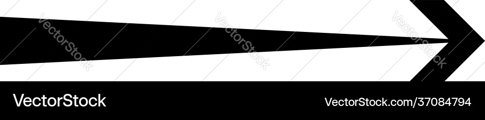 Black arrow pointing right shape element Black arrow pointing right shape element vector image
