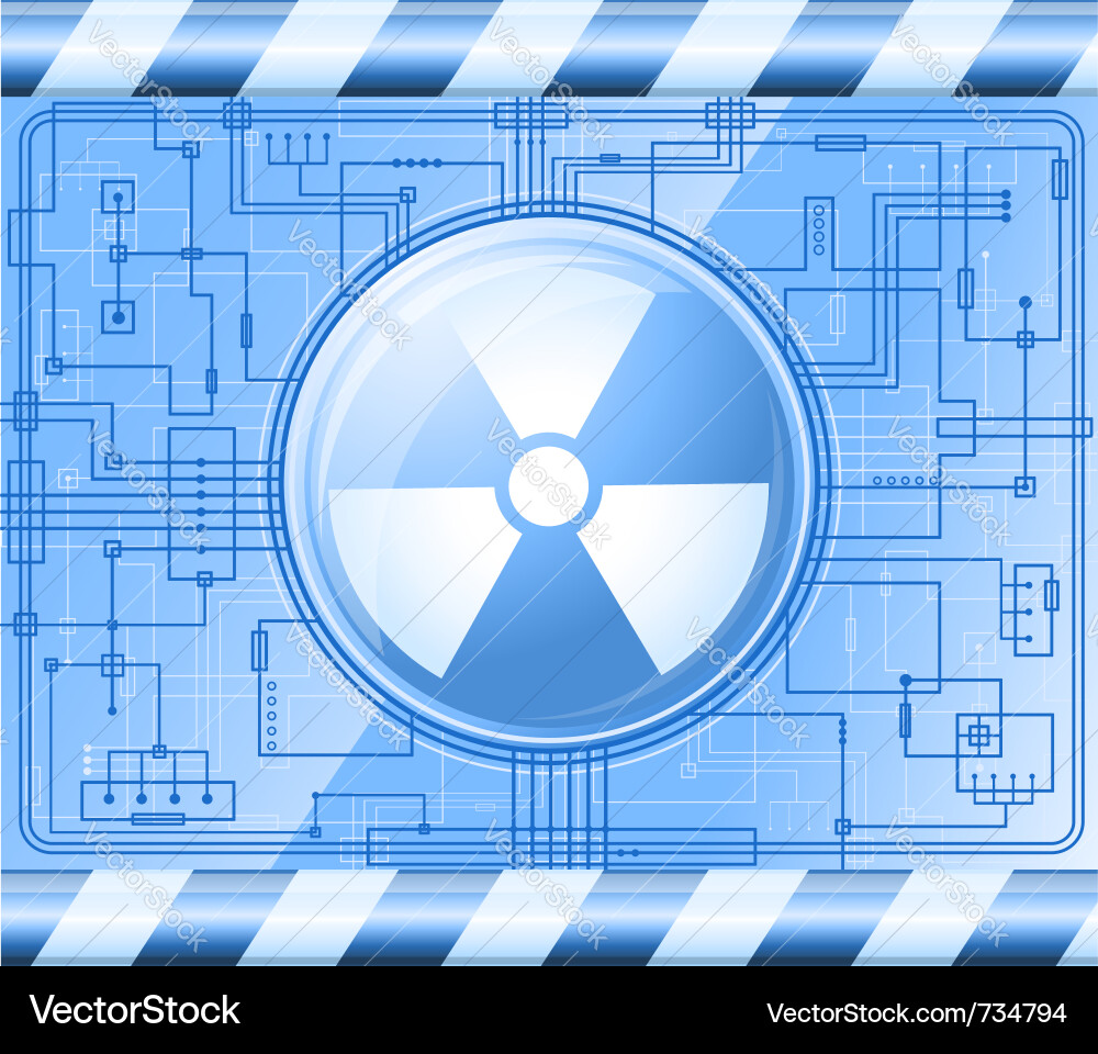 Button radiation Vector Image