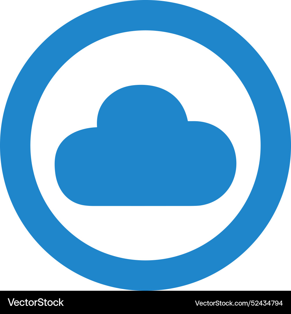 Cloud storage icon symbol image of the database Vector Image