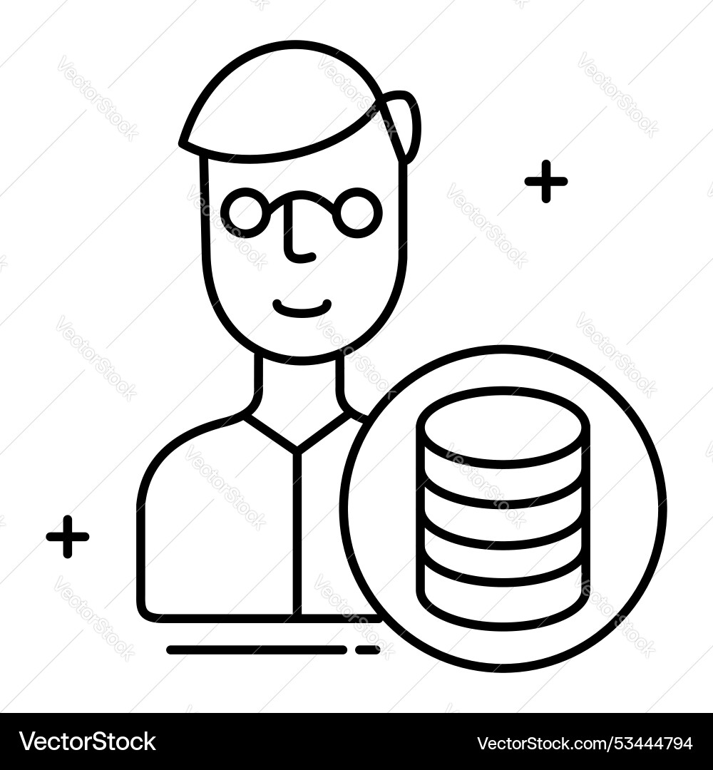 Data scientist and analytics tools icon design vector image