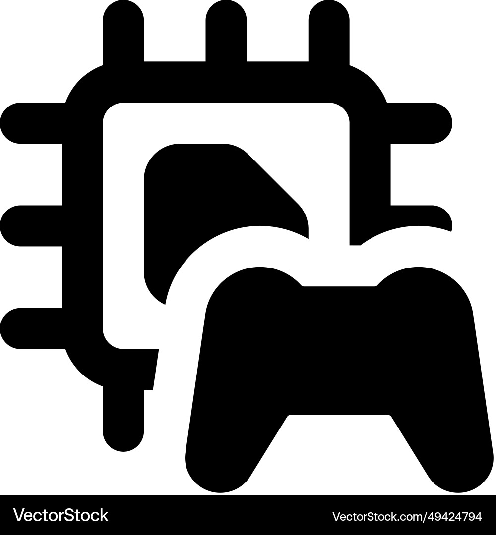 Handheld video game device with embedded microchip Vector Image