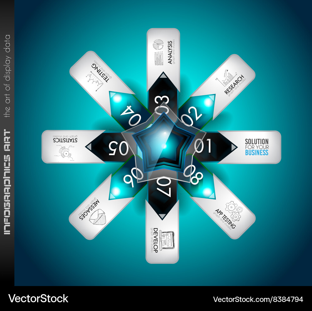 Infographics complex layout with option buttons vector image