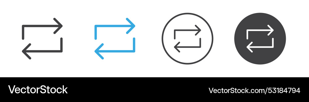 Reverse button icon logo outline Royalty Free Vector Image