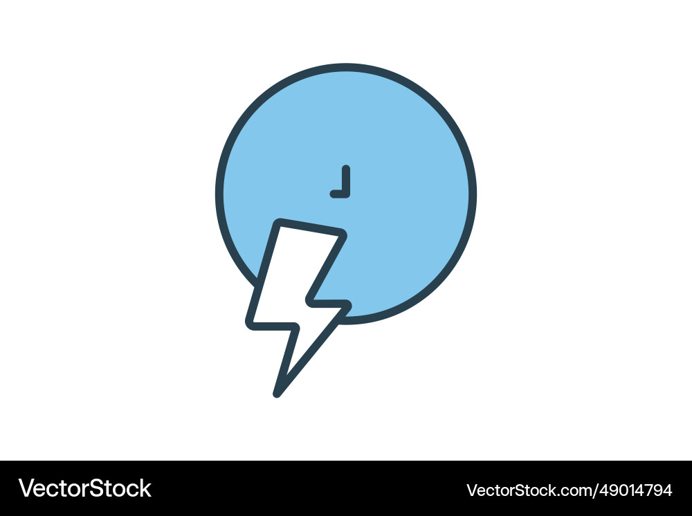 Schnelle Icon-Uhr mit Blitz Schnelle Icon-Uhr mit Blitz vektorbild