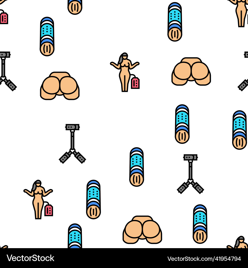 Sex toy and sexy accessories seamless Sex toy and sexy accessories seamless Vector Image