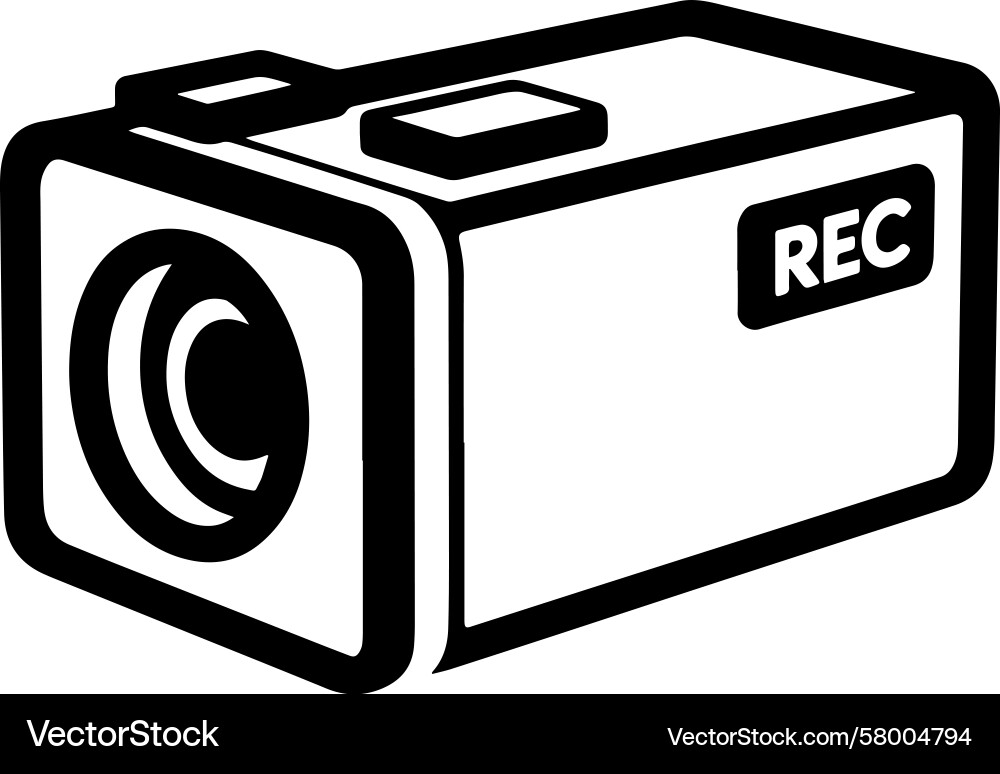 Simple of a recording camera Vector Image