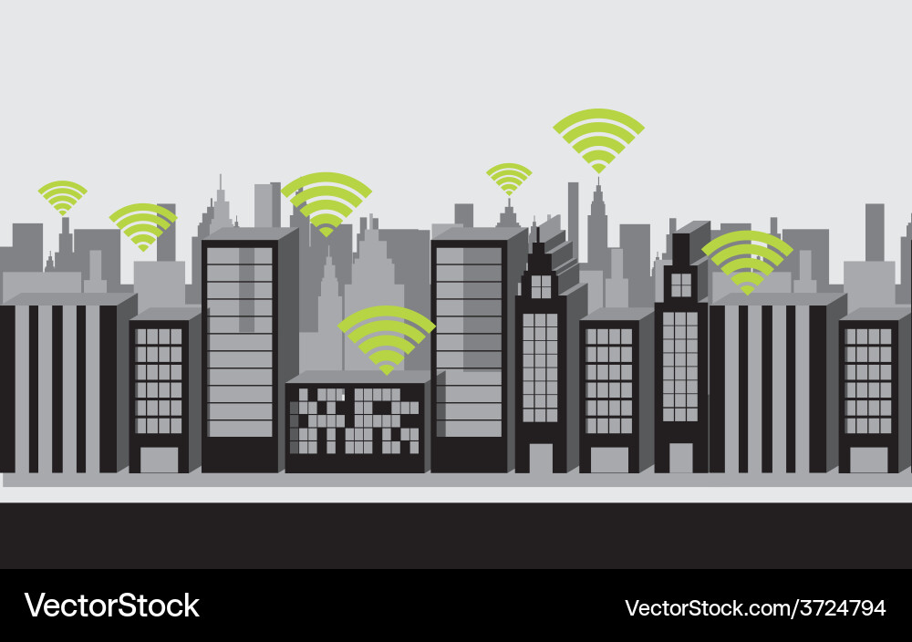 Wireless Network Signal Vector Image