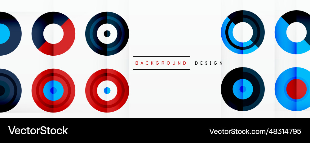 Abstract background with circle symmetric grid vector image