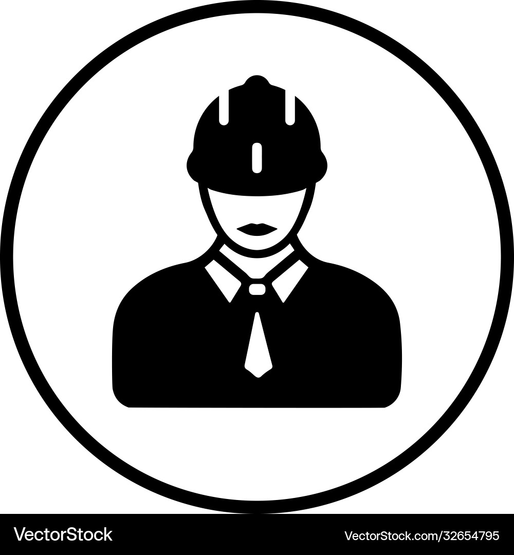 Architect developer engineer icon black color Architect developer engineer icon black color vector image