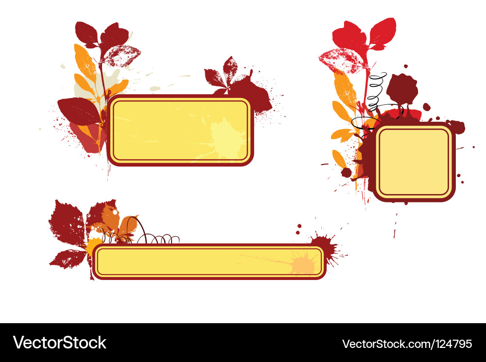 Autumn vignettes vector image