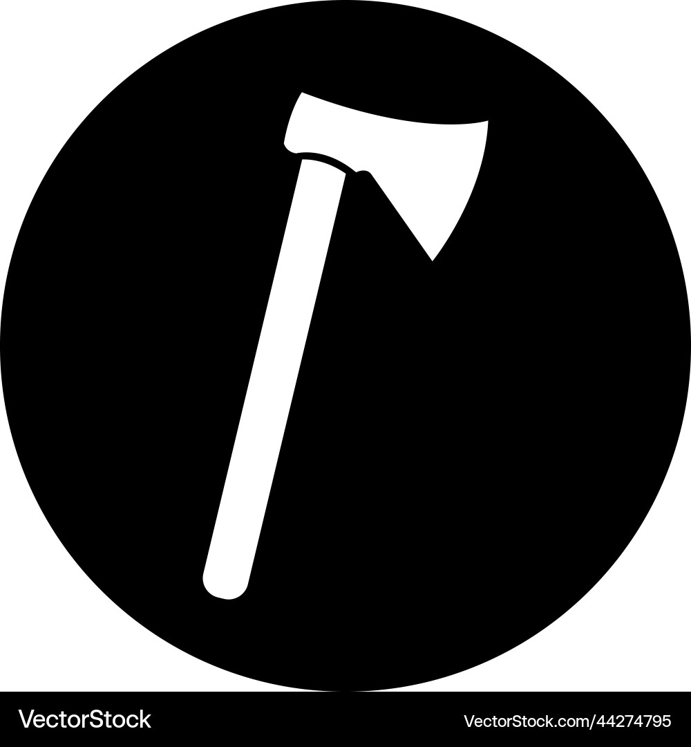 Axe icon rounded style button - eps Axe icon rounded style button - eps Vector Image