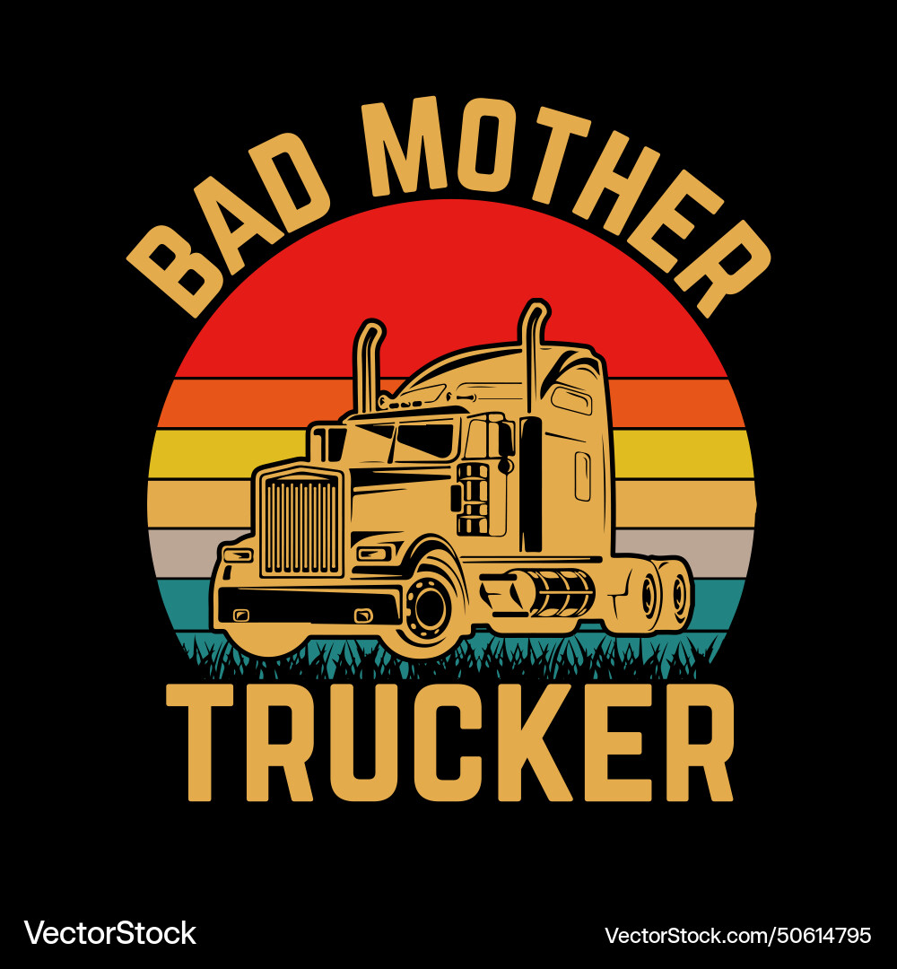 Bad Mutter LKW Fahrer lustige LKW-Gif Bad Mutter LKW Fahrer lustige LKW-Gif vektorbild