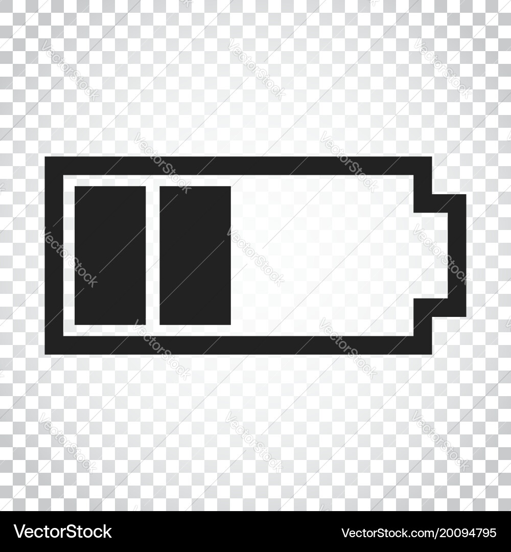 Battery level indicator on isolated background vector image