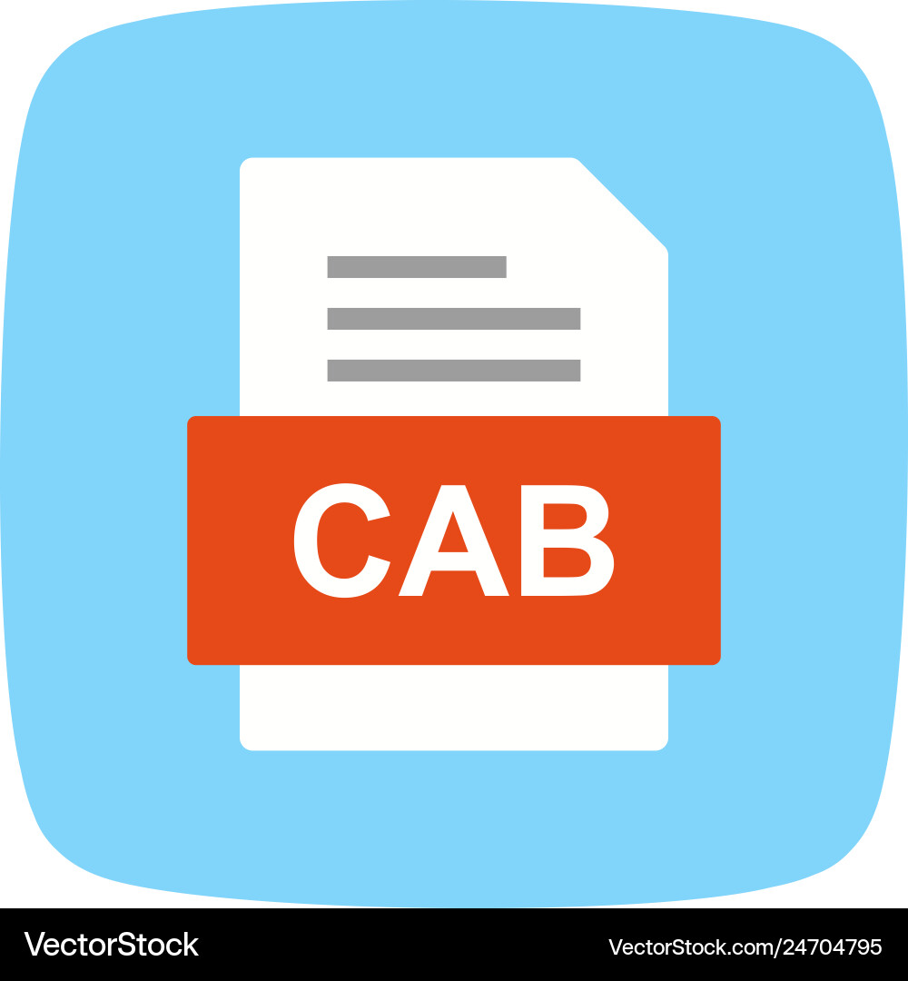 Cab file document icon Vector Image