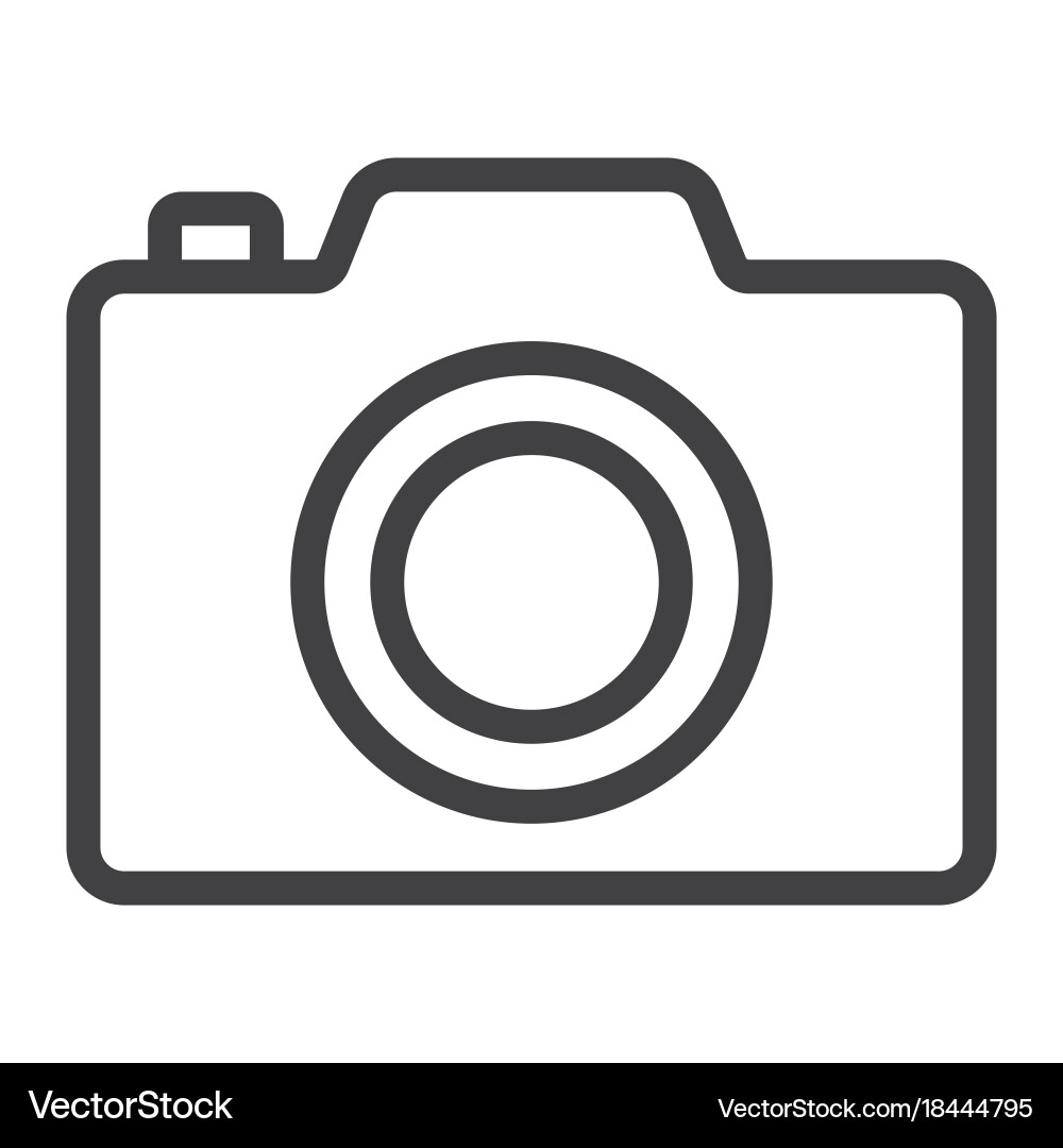 Camera line icon web and mobile photo sign Vector Image