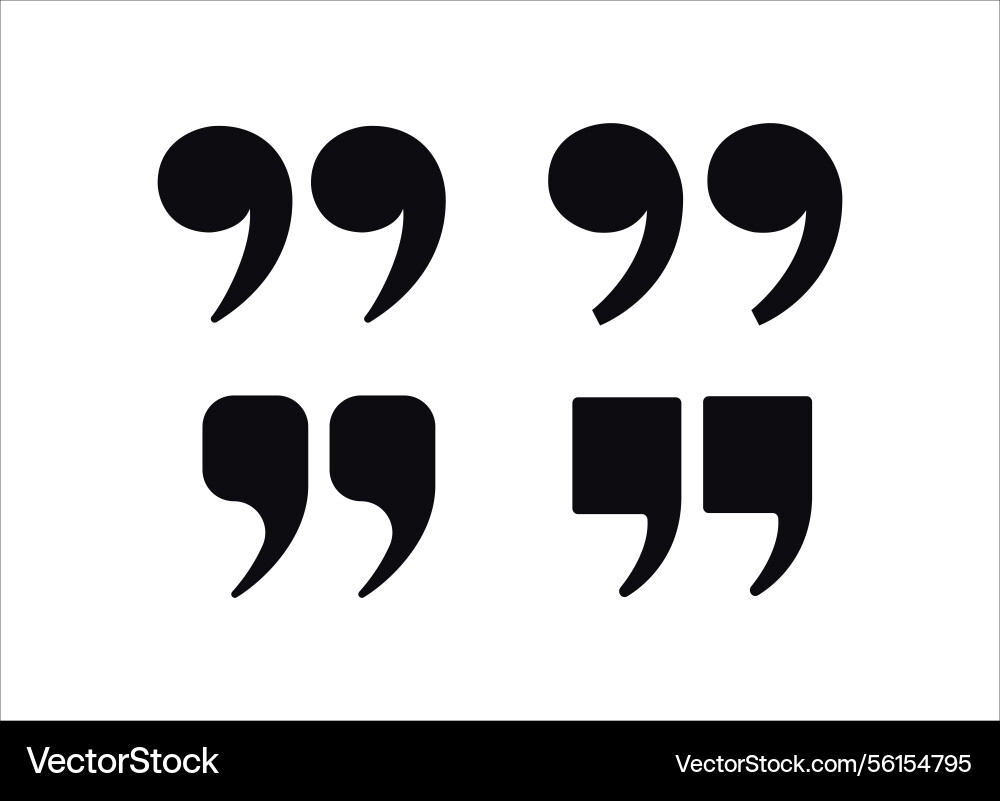 Collection of various quotation marks Vector Image