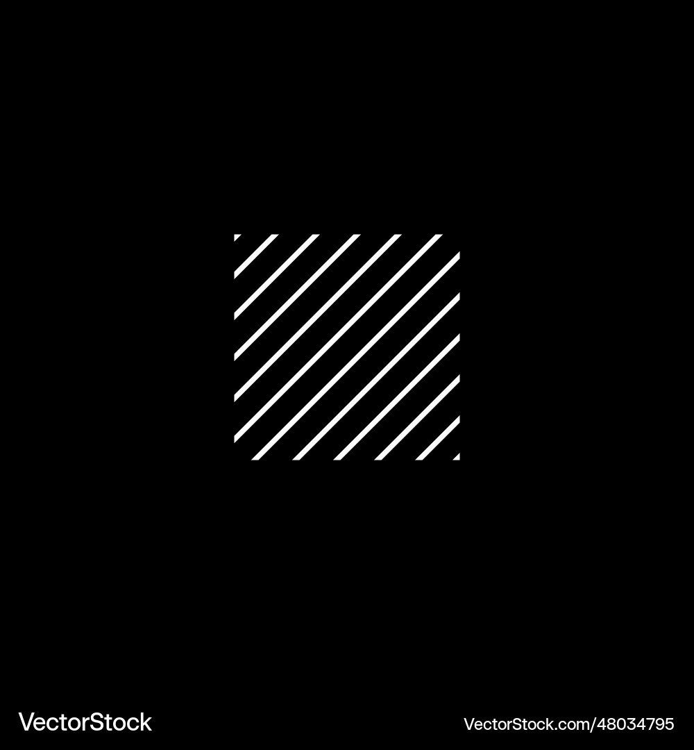 Cyberpunk style square linear shape vector image