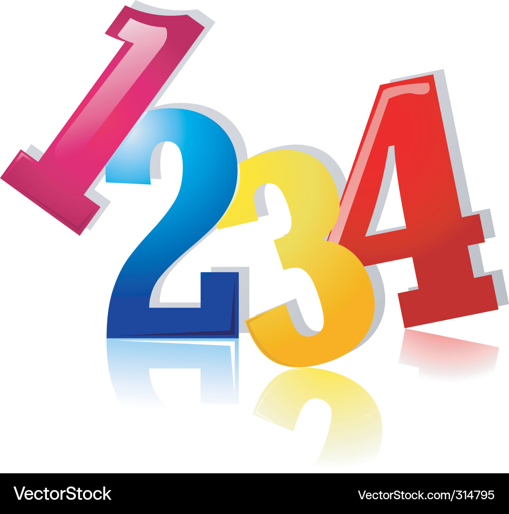Digits Vector Image
