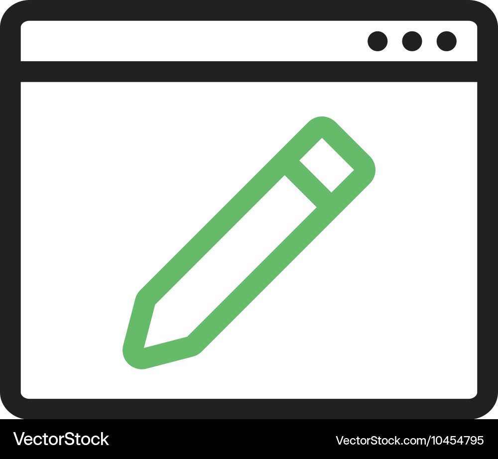 Edit webpage vector image